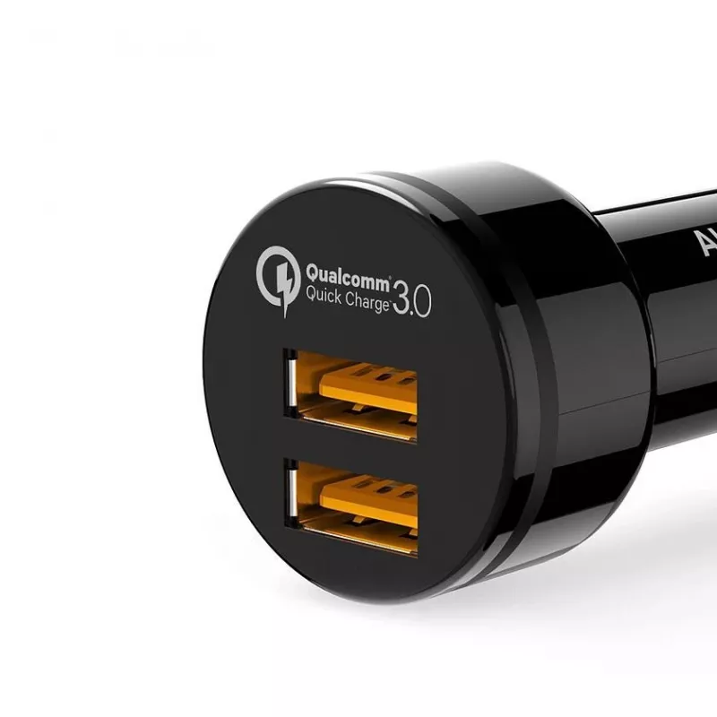 CC-T8 caricabatterie auto ultra rapido 2xUSB 3.0 6A 36W + cavo Micro-USB 1 m