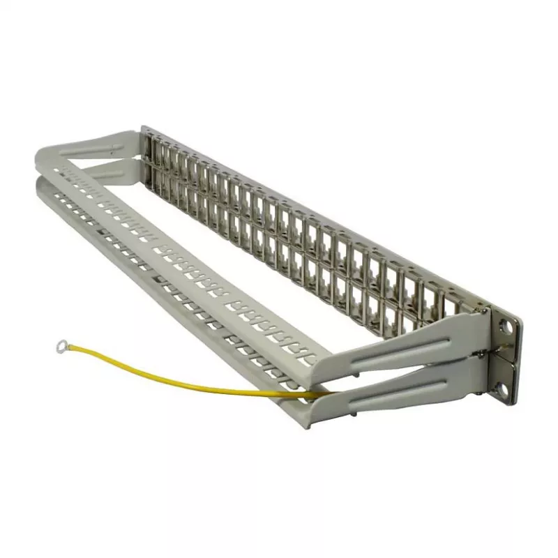 Synergy 21 S216339 Patch panel Keystone 19" per 48 moduli, 1U, grigio chiaro