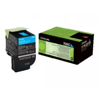 Cartuccia toner Lexmark 702C R 1 pz. originale ciano