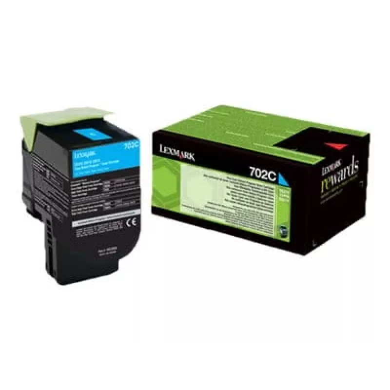 Cartuccia toner Lexmark 702C R 1 pz. originale ciano