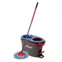 Lavapavimenti VILEDA in microfibra 320 mm, manico telescopico 55–123 cm, lavabile, testa girevole a 360°, nero/blu/rosso