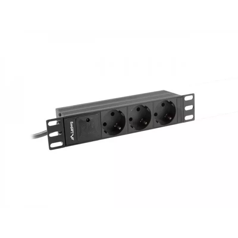 LANBERG CIABATTA 10 RACK (1U, 16A, 3X SCHUKO)