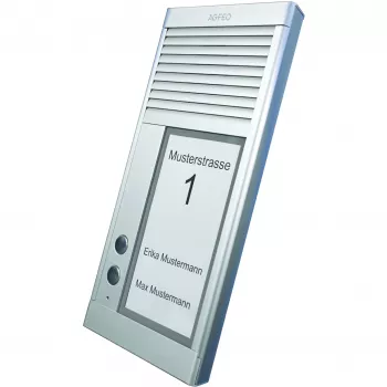 AGFEO DoorSpeak 2, con filo, IP33, alluminio, alluminio, parete, 115 mm