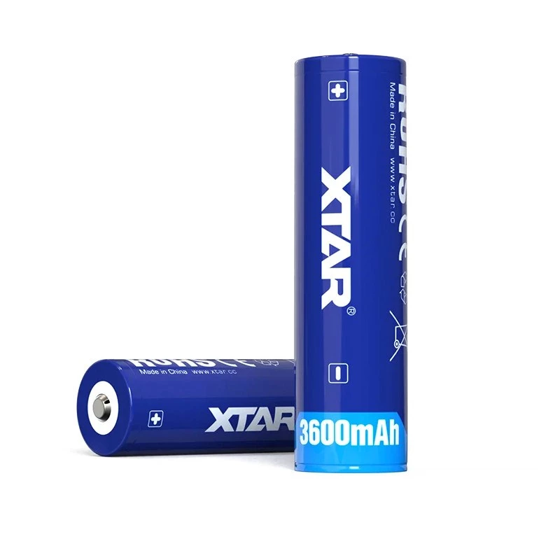 XTAR BAT0669 batteria ricaricabile agli ioni di litio 18650, 3,6 V, 3600 mAh, con protezione