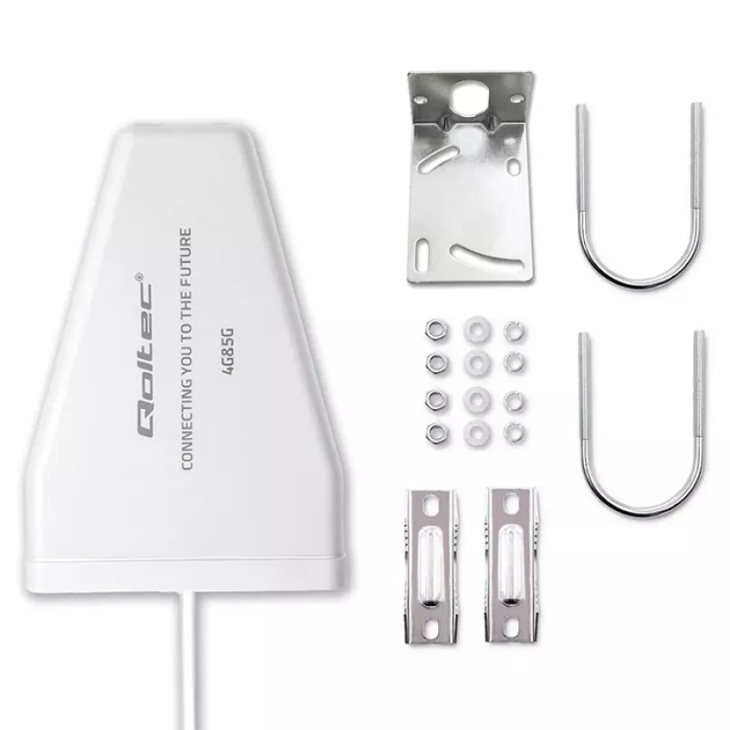 Antenna 4G/5G LTE esterna QOLTEC 9 dBi, connettore femmina N, cavo 3 m