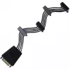SilverStone SST-CP06-E4 cavo splitter di alimentazione SATA, 1x 15 pin a 4x 15 pin