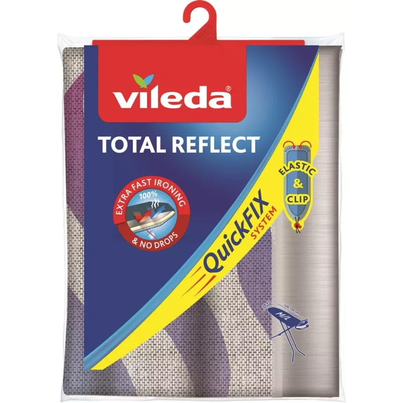Copertura per asse da stiro VILEDA Total Reflect blu grigio bianco per assi da stiro 1300 x 450 mm