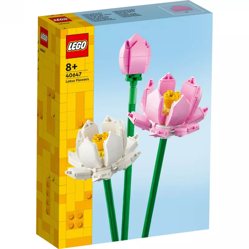 Set da costruzione LEGO 40647 Lotus Flowers — modello modulare Botanical Collection, 220 pezzi, altezza 300 mm, età 8+