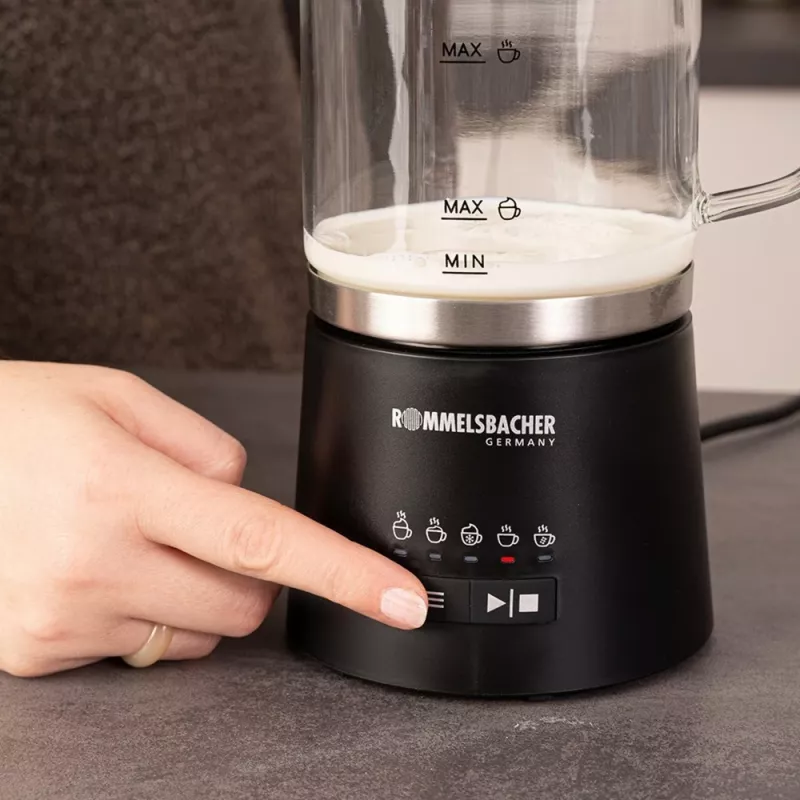 Rommelsbacher monta latte 500ml acciaio inox nero MS 625 (MS 625)