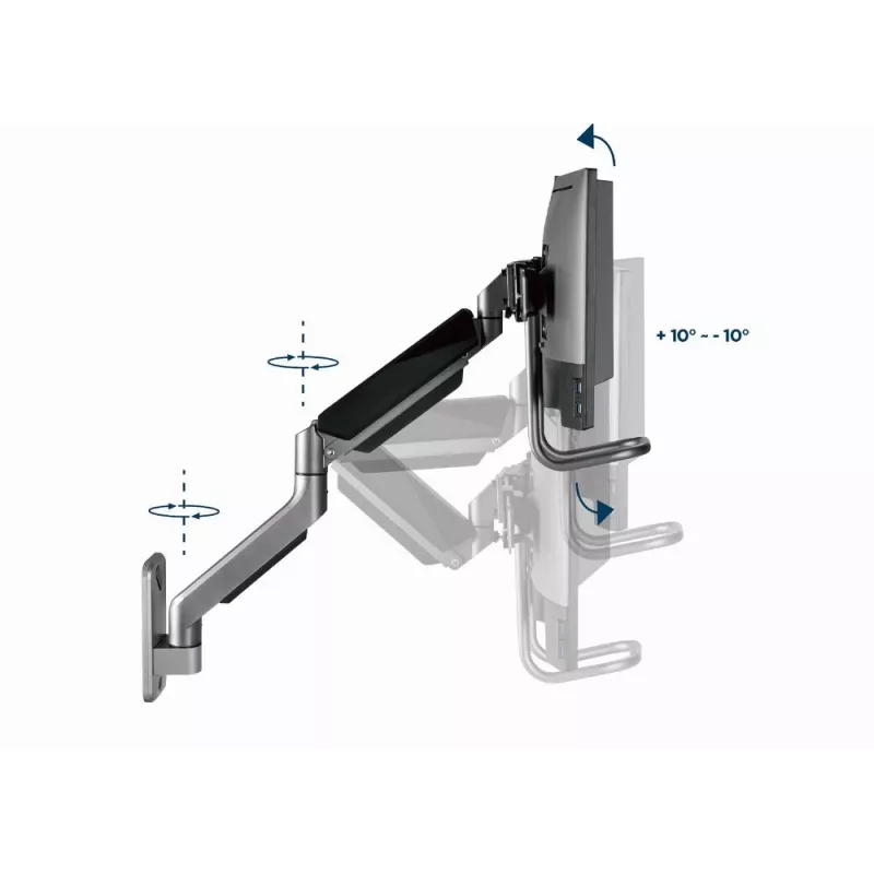 Gembird Supporto a parete regolabile per 2 display 17''-32'' fino a 8 kg MA-WA2-02