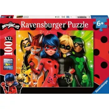 Puzzle per bambini Ravensburger – Ladybug en mission, 100 pezzi