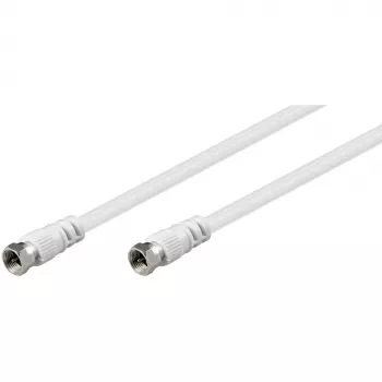Wentronic Goobay cavo di collegamento SAT, bianco, 1,5 m - connettore maschio F connettore maschio F (11721)