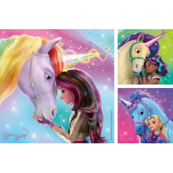 Puzzle Ravensburger Unicorn Academy – 3 x 49 pezzi, set per bambini