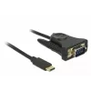 Delock 62964 Adattatore da USB-C a seriale DB9 RS-232, 1,8 m, nero