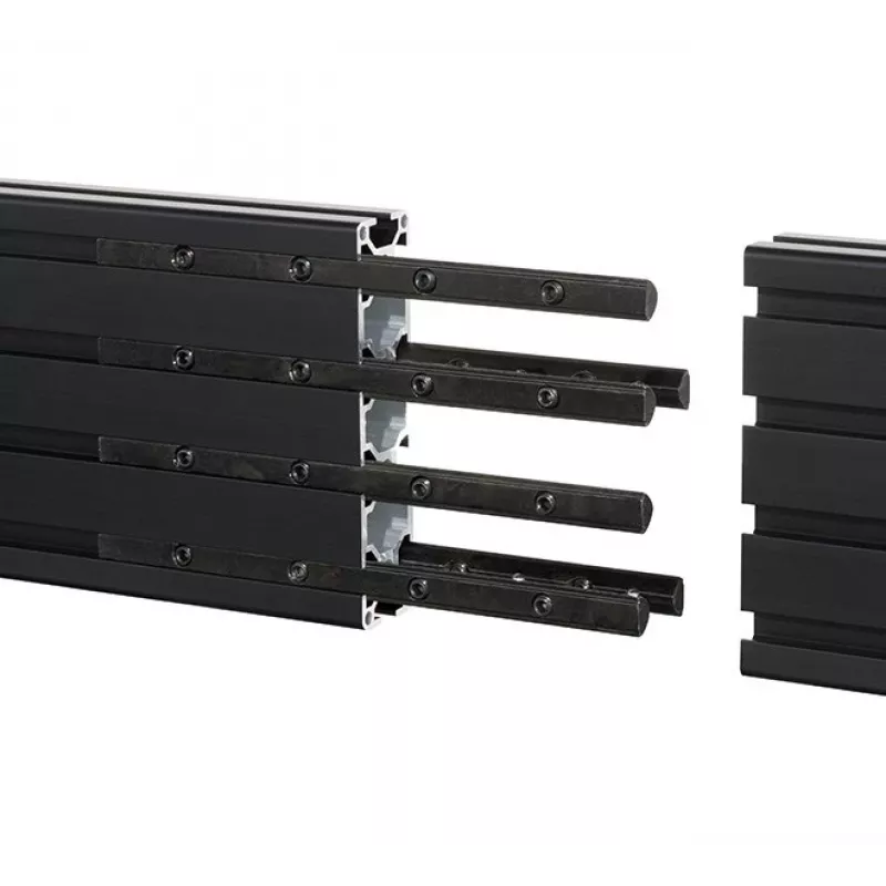 Barra di montaggio B-Tech BT8390 set di estensione nero 12 mm larghezza 8 mm profondità 180 mm lunghezza