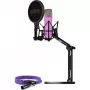 NT1 Signature + cavo XLR + braccio da studio da tavolo, microfono lilla, bundle