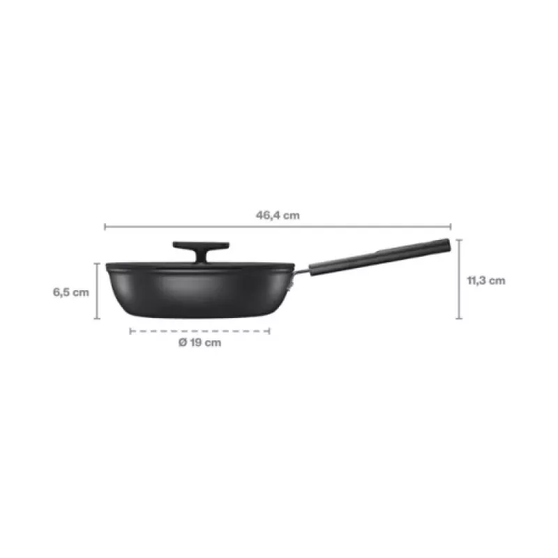 Fiskars Hard Face 1075528 padella antiaderente 24 cm 2,2L