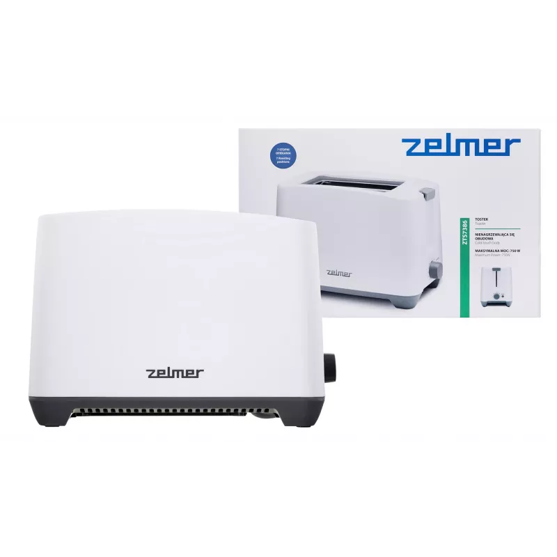 Zelmer ZTS7386 tostapane 2 fette 750 W bianco