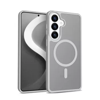 Crong Hybrid Matte Magnetic custodia per Samsung Galaxy S26 — TPU + PC, grigio