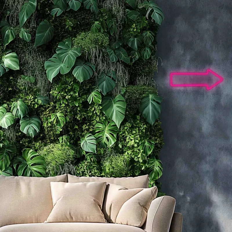 Luce neon a freccia applique MANTA SNL107PK – insegna a freccia LED decorativa rosa