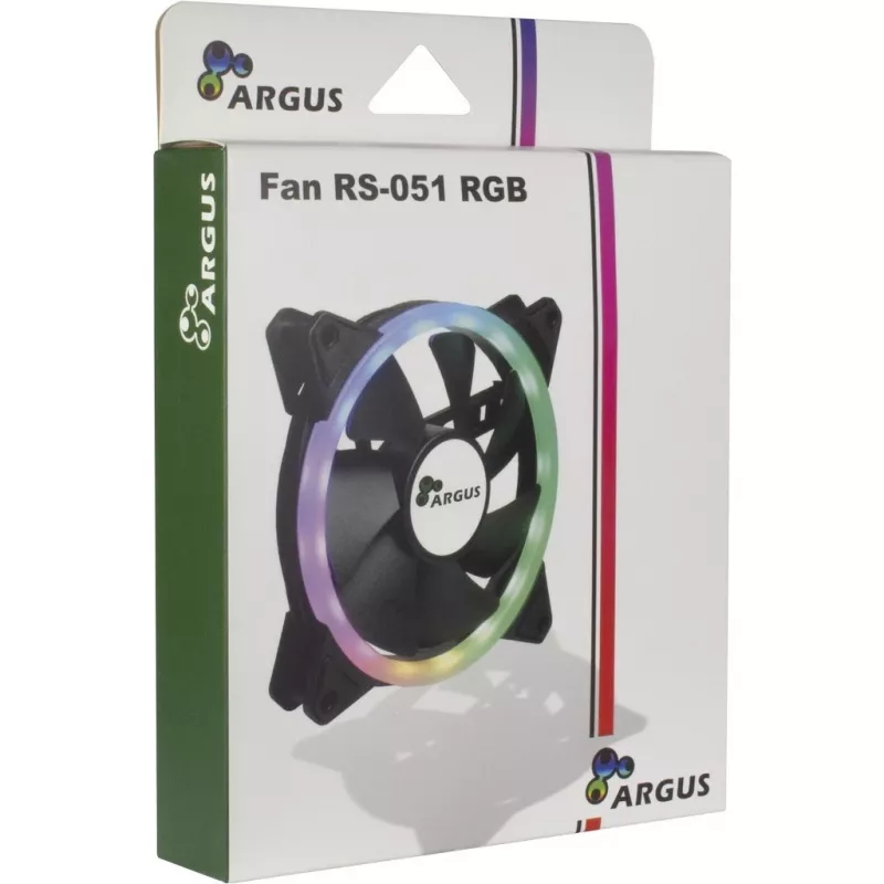 INTER-TECH Argus RS-051 RGB ventola per case da 120 mm, 900 giri/min, nera