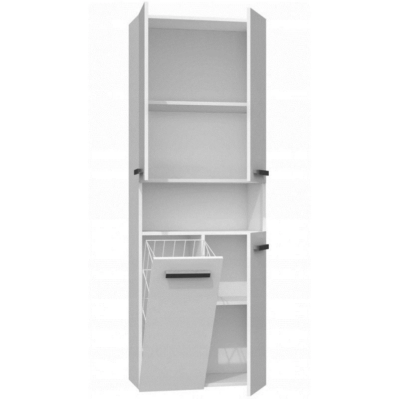Armadietto contenitore bagno Topeshop NEL 1K DK BPOŁ bianco 5 ripiani