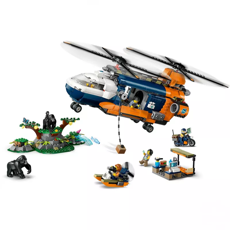 LEGO City 60437 elicottero Jungle Explorer al campo base