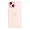 Custodia in silicone compatibile MagSafe per iPhone 15 - Rosa chiaro