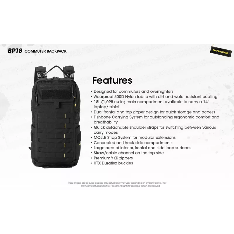 Nitecore BP18 zaino per laptop
