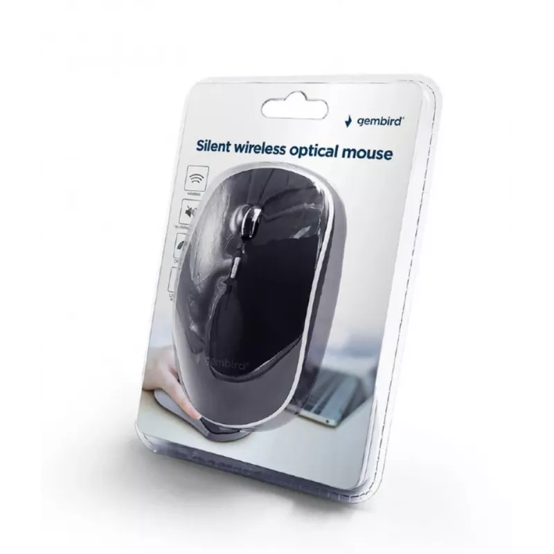 Mouse USB OPTICAL WRL nero/SILENT MUSW-4BS-01 GEMBIRD