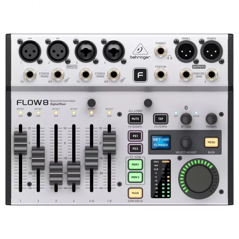 Mixer digitale Behringer FLOW 8 — mixer audio interface USB a 8 canali