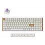 Tastiera meccanica Keychron K4 HE 96% QWERTY — USB, RF Wireless e Bluetooth, 100 tasti, RGB, bianco/legno