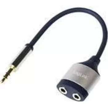 LogiLink splitter audio jack stereo mini femmina a jack stereo mini maschio 18 cm