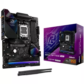 Scheda madre ASRock Phantom Gaming B850 Riptide WiFi — AMD B850, socket AM5, ATX, DDR5, 4x M.2, Wi-Fi 7, LAN 2.5Gb