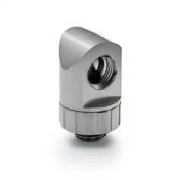 Raccordo rotante a 90° per tubo BitsPower Artemis — platinium gray, modello BPM-AT90R-PG