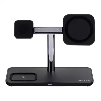 Stazione di ricarica a sé stante UNITEK P1212A 15 W wireless ABS nero argento