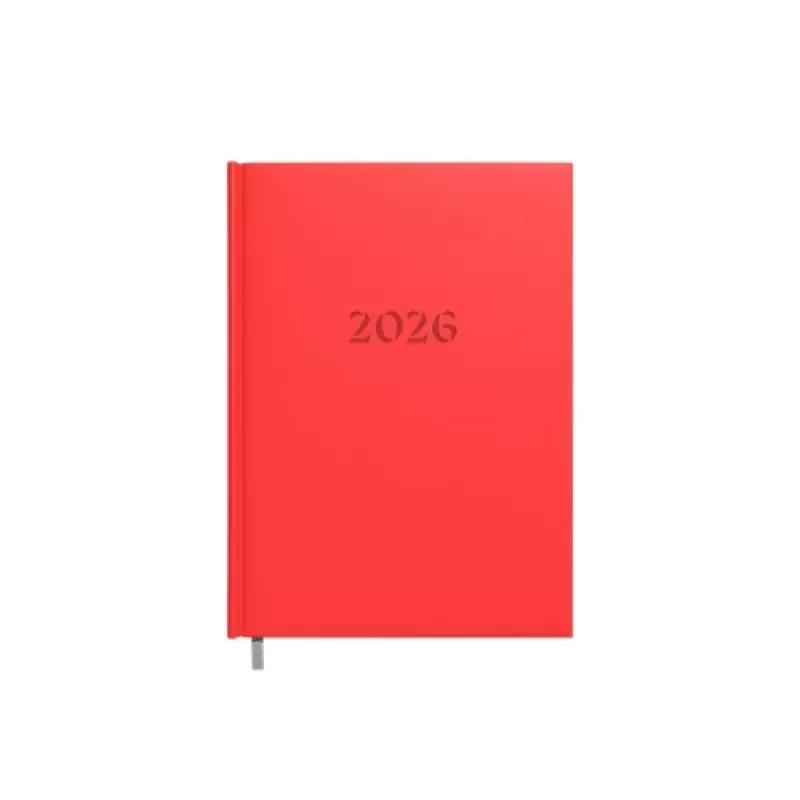 Agenda per pianificazione Buroodisain 241728-006 A5 rossa con calendario 2026