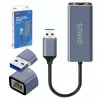 Adattatore di interfaccia di rete SAVIO AK-83 USB Type-A a RJ-45 connettore maschio, 5 Gbit/s, nero