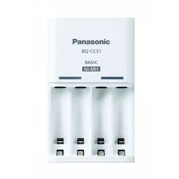 Panasonic 52051E02 Basic BQ-CC51 caricabatterie USB NiMH AAA/AA LED di stato