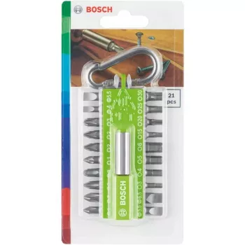 Bosch set di 21 inserti per avvitatore, Torx/Phillips/Pozidriv/Hex/a taglio (2607002823)