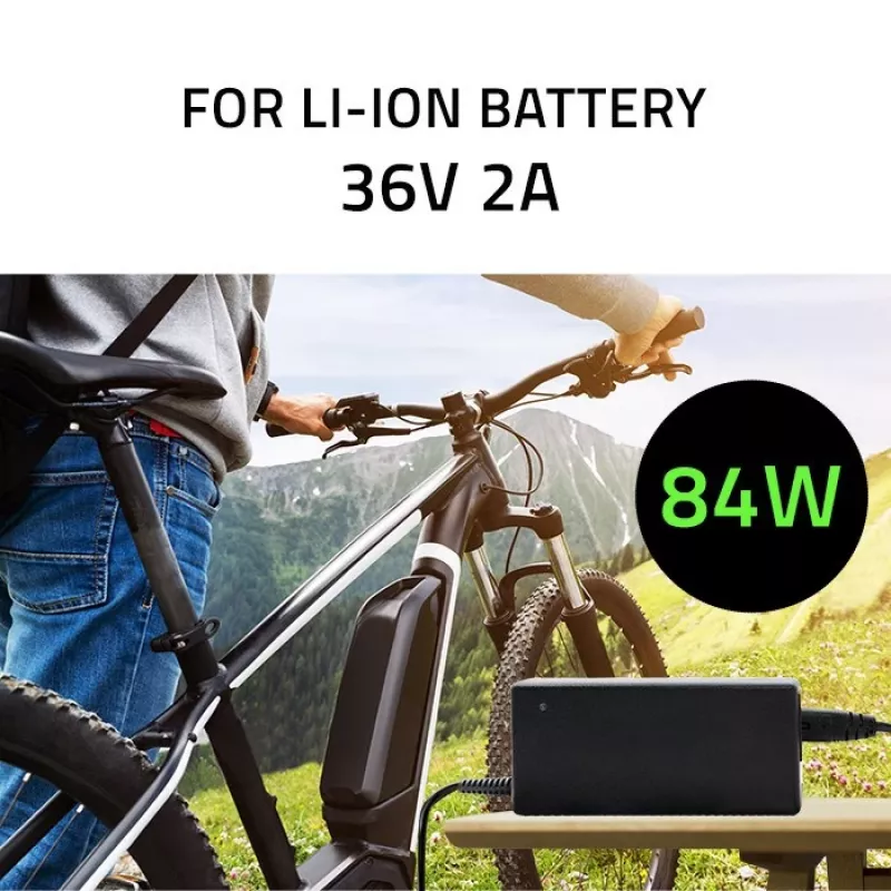 Qoltec 50761 caricabatterie per batterie e-bike 36V | 42V | 2A | 5,5*2,5