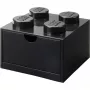 Cassetto da scrivania LEGO 4, scatola contenitore nera, con stud