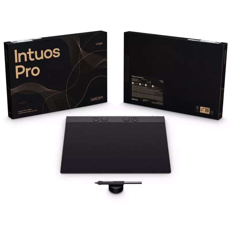 Wacom Intuos Pro Large tavoletta grafica nera 349 x 195 mm USB/Bluetooth