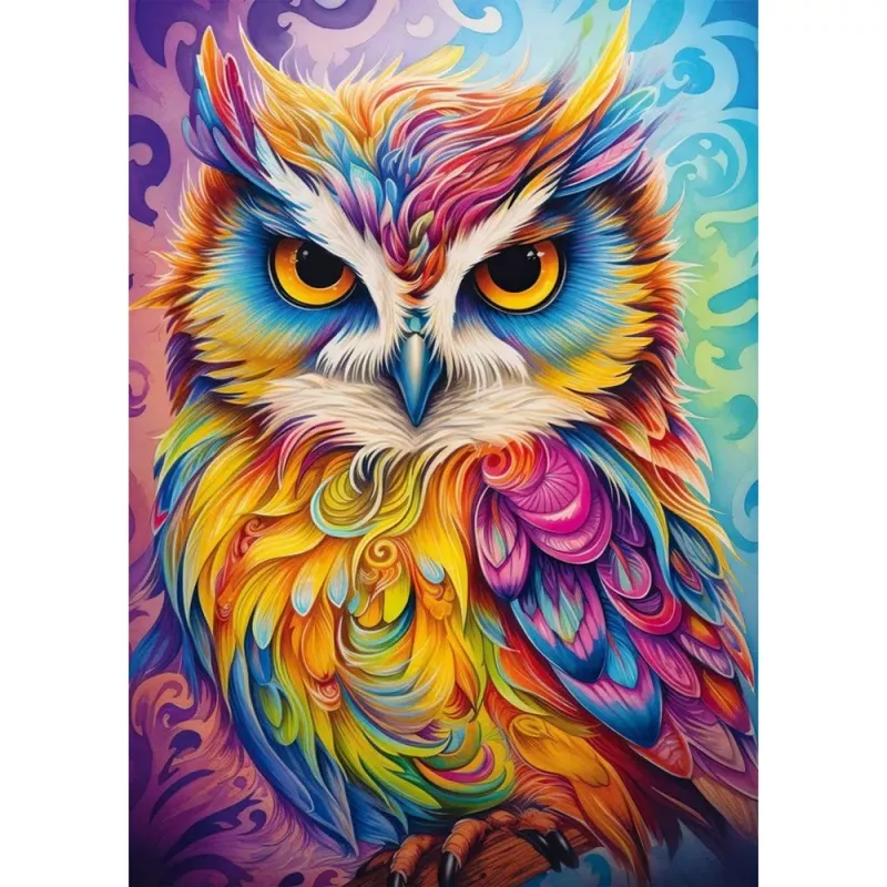 Puzzle 1000 pezzi Schmidt Spiele 59782 — Owl in Parrot Dress, puzzle, 1.000 pezzi