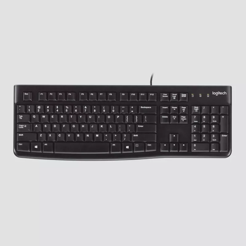 Logitech Desktop MK120 combo, nero, con filo, layout svizzero, 920-002504
