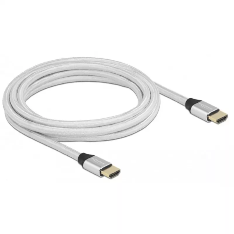 Cavo HDMI DeLOCK Ultra High Speed 48 Gbps 8K 60 Hz argento 3 m