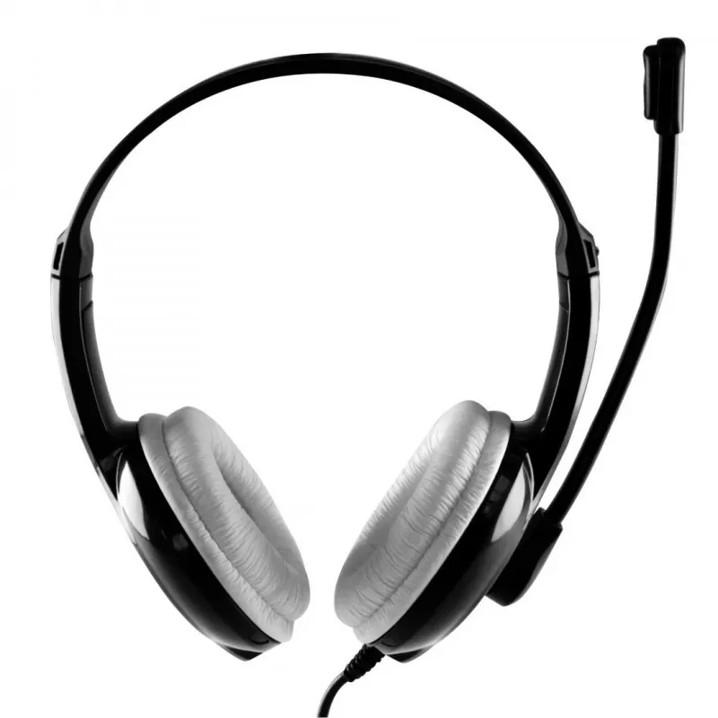 Cuffie MEDIA-TECH MT3573 con filo binaurali pieghevoli con microfono ad archetto, cavo 1,9 m, USB, nero