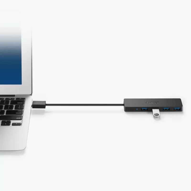 Hub USB Anker Innovations A7516016 USB 3.2 Gen 1 Type-A 5000 Mbit/s nero