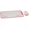 Logitech POP Icon Combo - set tastiera e mouse - wireless - Bluetooth LE - QWERTY - US International - rosé, bianco sporco (920-013142)