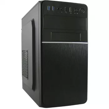 LC Power 2015MB - tower - micro ATX - senza alimentatore - nero - USB/audio (LC-2015MB-ON)